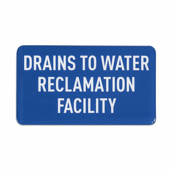 Pig Storm Drain Utility Sign, Drains to Water Reclamation Facility, 10PK SGN8201-927